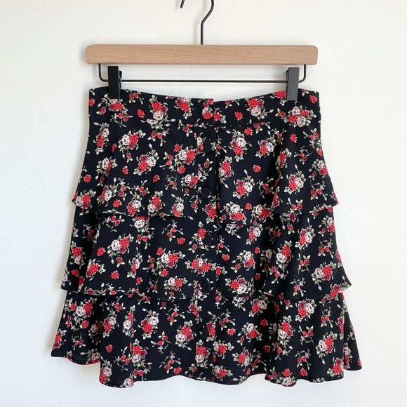 Zara Dresses & Skirts - Zara Floral Tiered Button Front Mini Skirt NEW